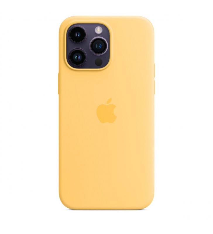 Husa de protectie Apple cu MagSafe pentru iPhone 14 Pro Max, Silicon, Sunglow