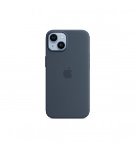 Husa de protectie Apple cu MagSafe pentru iPhone 14, Silicon, Storm Blue