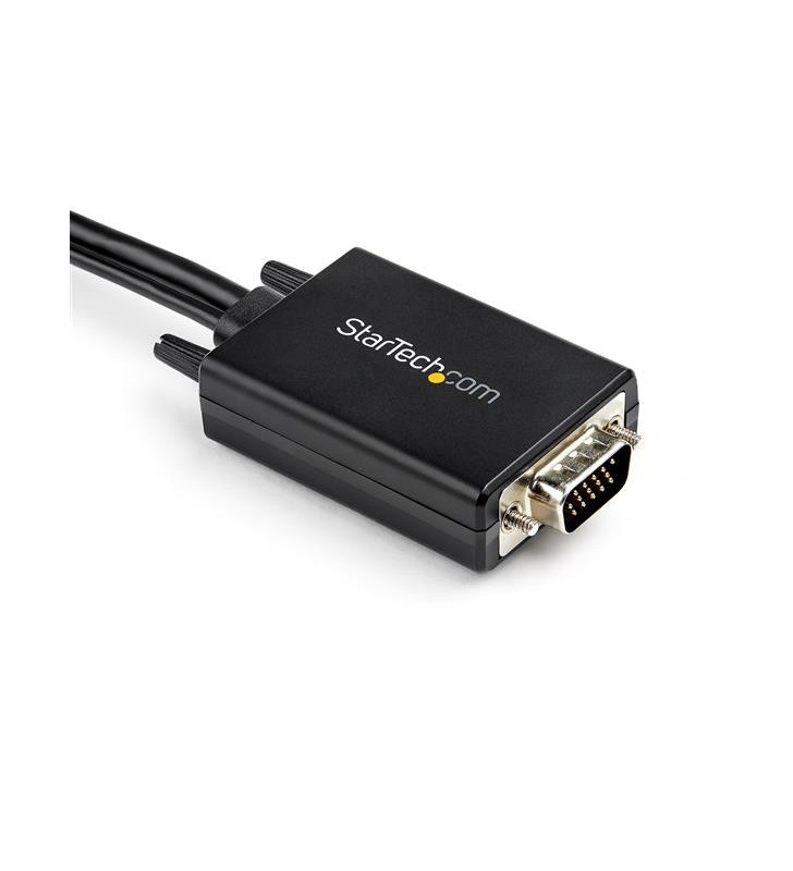 StarTech.com VGA2HDMM3M adaptor pentru cabluri video 3,048 m USB Type-A + VGA (D-Sub) HDMI Tip A (Standard) Negru