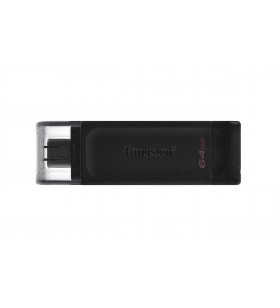 Kingston Technology DataTraveler 70 memorii flash USB 64 Giga Bites USB tip-C 3.2 Gen 1 (3.1 Gen 1) Negru