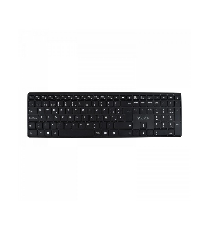 V7 KW550ESBT tastaturi USB + Bluetooth QZERTY Spaniolă Negru
