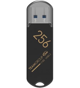 TEAMGROUP C183 - USB 3.2 Gen 1 (USB 3.1/3.0) Flash Drive, External Data Storage USB Flash Drive, Compatible with Computer/Laptop (Black) TC1833256GB01