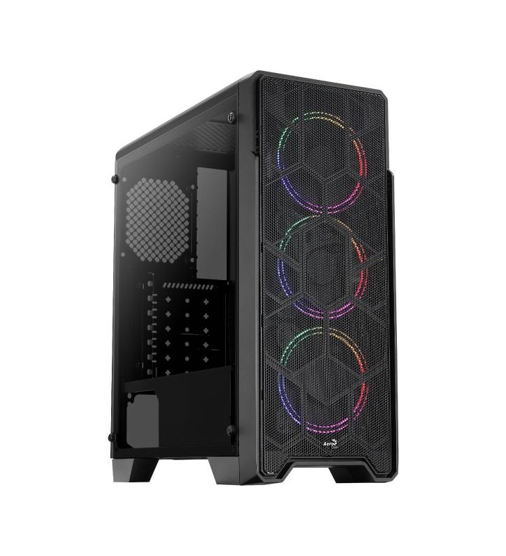 Carcasa Aerocool Ore Tempered Glass, tower case (black, tempered glass)