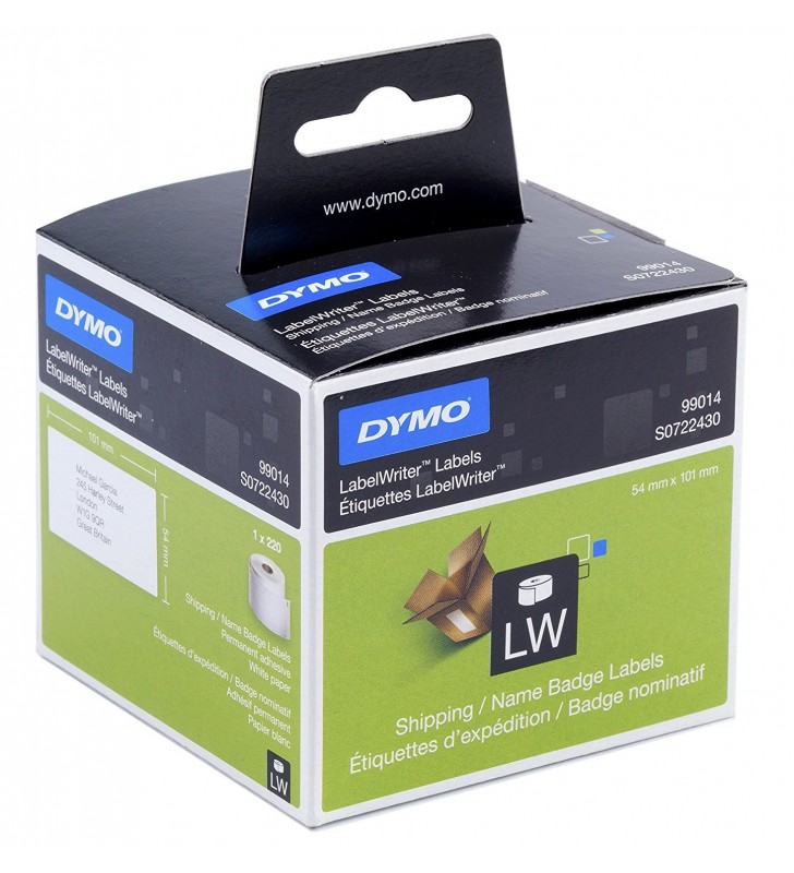 DYMO LW - Shipping / Name Badge Labels - 54 x 101 mm - S0722430 Alb Eticheta imprimantă auto-adezivă