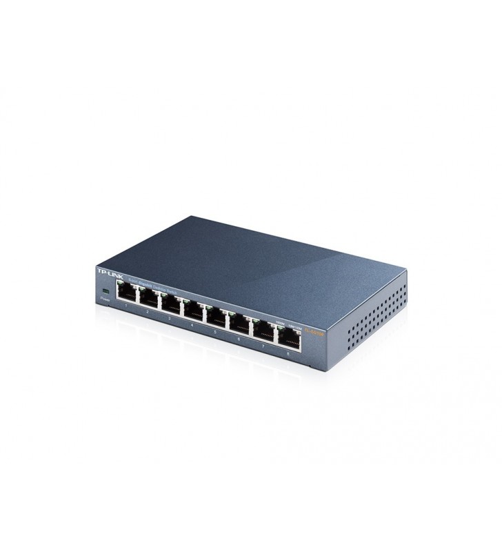 TP-LINK TL-SG108 V3.0 Fara management Gigabit Ethernet (10/100/1000) Negru