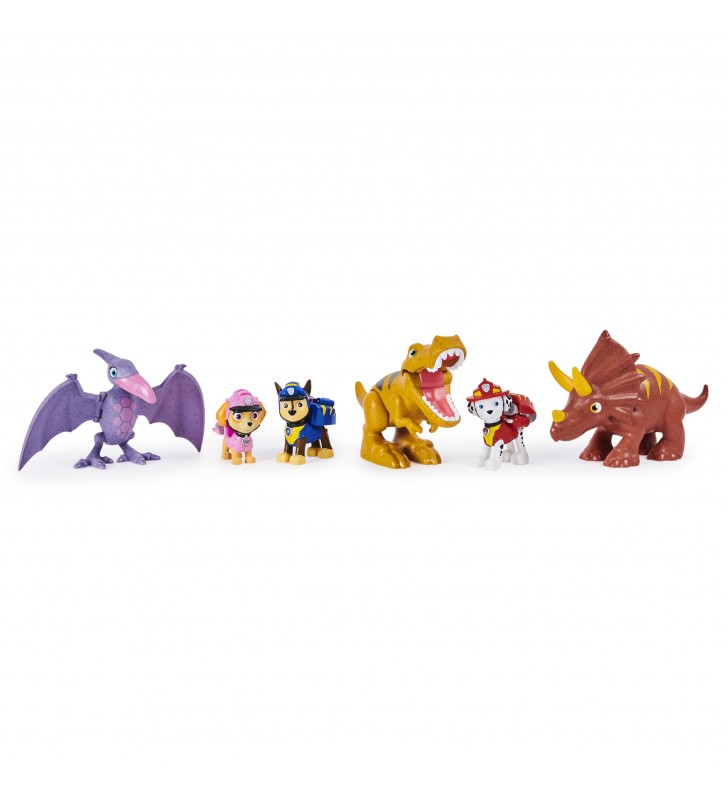 Spin Master Dino Rescue Set with 6 Collectible Pup and Dinosaur Action Figures