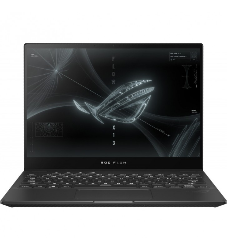 Laptop ASUS Gaming 13.4'' ROG Flow X13 GV301RA, UHD+ Touch, Procesor AMD Ryzen™ 7 6800HS (16M Cache, up to 4.7 GHz), 16GB DDR5, 512GB SSD, Radeon 680M, Win 11 Home, Off Black