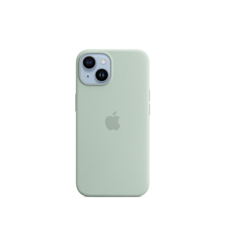 Husa de protectie Apple cu MagSafe pentru iPhone 14 Plus, Silicon, Succulent