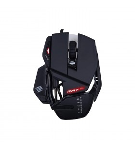 MAD CATZ The Authentic R.A.T. 4+ Optical Wired Gaming Mouse | 7 Programmable Buttons |16.8 Million RGB Color | 7200 DPI, Black - MR03MCINBL000-0