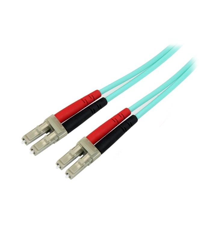 StarTech.com 450FBLCLC2 cabluri din fibră optică 2 m OM4 LC Blue,Aqua colour
