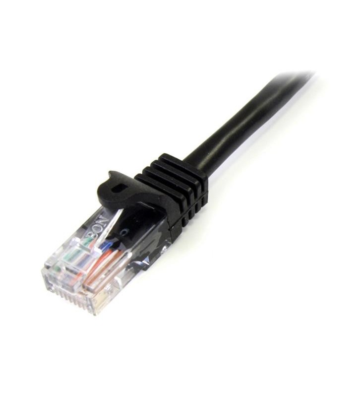 StarTech.com 45PAT1MBK cabluri de rețea 1 m Cat5e U/UTP (UTP) Negru