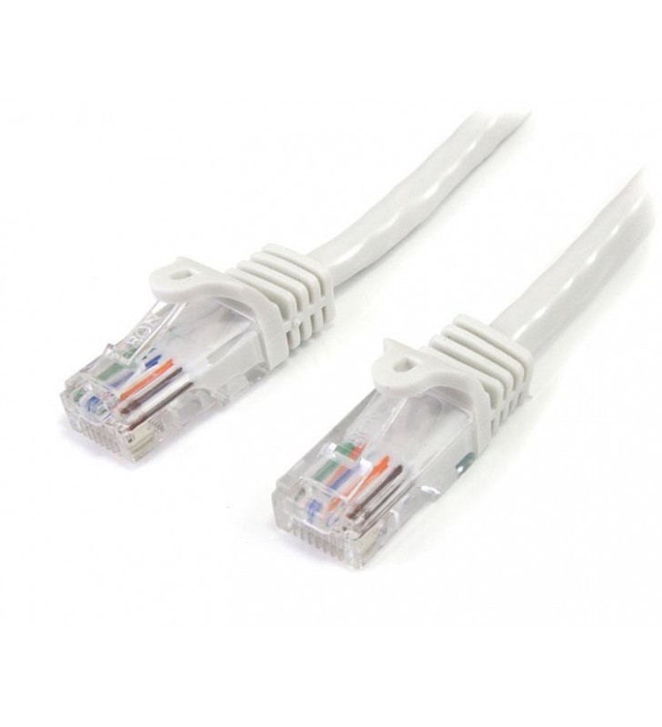 StarTech.com 45PAT1MWH cabluri de rețea 1 m Cat5e U/UTP (UTP) Alb