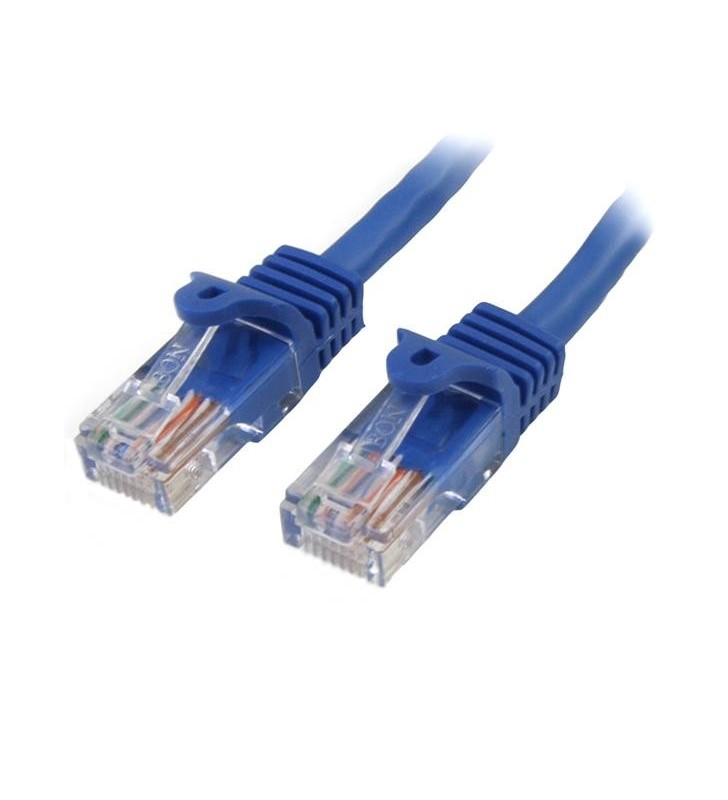 StarTech.com 45PAT50CMBL cabluri de rețea 0,5 m Cat5e U/UTP (UTP) Albastru