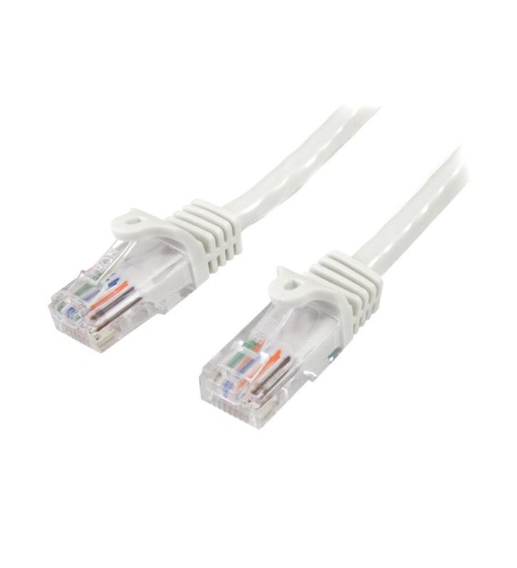 StarTech.com 45PAT50CMWH cabluri de rețea 0,5 m Cat5e U/UTP (UTP) Alb