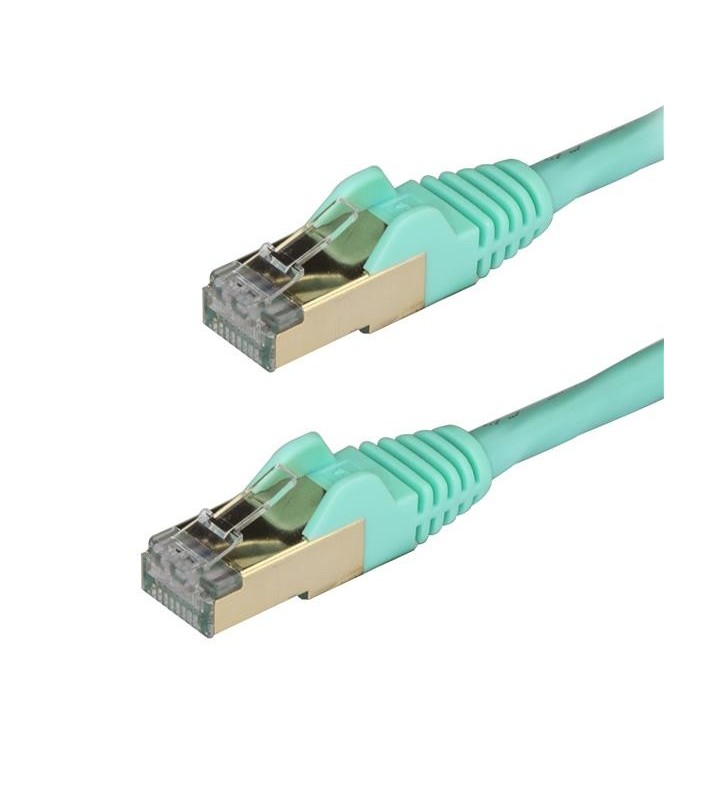 StarTech.com 6ASPAT1MAQ cabluri de rețea 1 m Cat6a U/FTP (STP) Turcoaz
