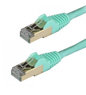 StarTech.com 6ASPAT2MAQ cabluri de rețea 2 m Cat6a U/FTP (STP) Turcoaz