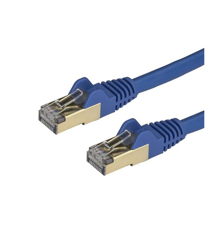 StarTech.com 6ASPAT50CMBL cabluri de rețea 0,5 m Cat6a U/FTP (STP) Albastru