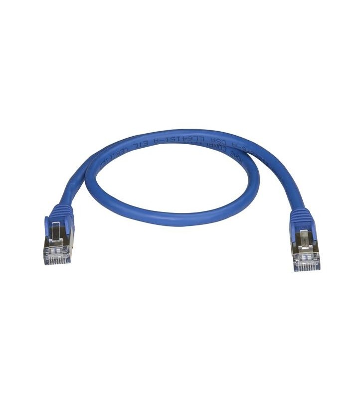 StarTech.com 6ASPAT50CMBL cabluri de rețea 0,5 m Cat6a U/FTP (STP) Albastru