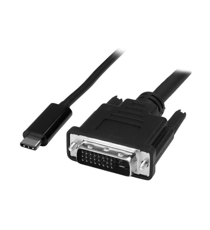 StarTech.com CDP2DVIMM1MB adaptor pentru cabluri video 1 m USB tip-C DVI-D Negru