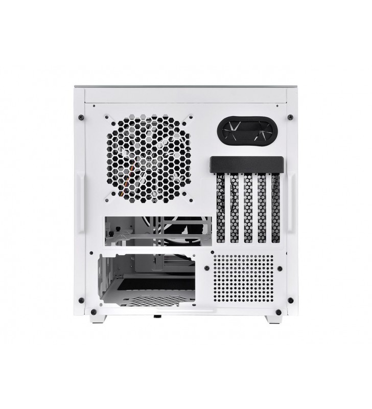 Thermaltake Divider 200 TG Snow Edition Triangular Tempered Glass Side Panel Micro-ATX Computer Case with Pre-stalled 200mm Front Fan + 120mm Rear Fan CA-1V1-00S6WN-00