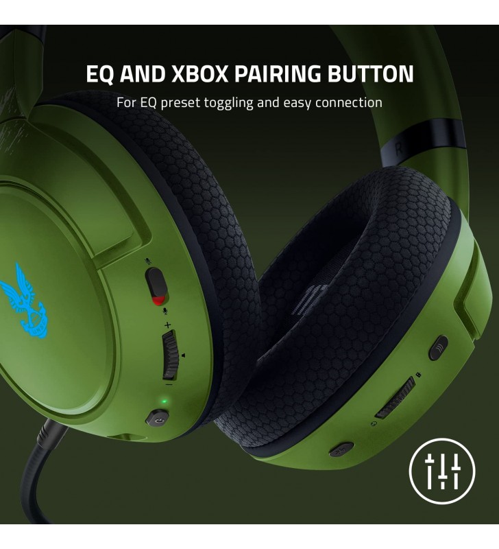 Razer Kaira Pro Wireless Gaming Headset for Xbox Series X|S, Xbox One: Triforce Titanium 50mm Drivers - Dedicated Mobile Mic - EQ Pairing - Xbox Wireless & Bluetooth 5.0 - Halo Infinite