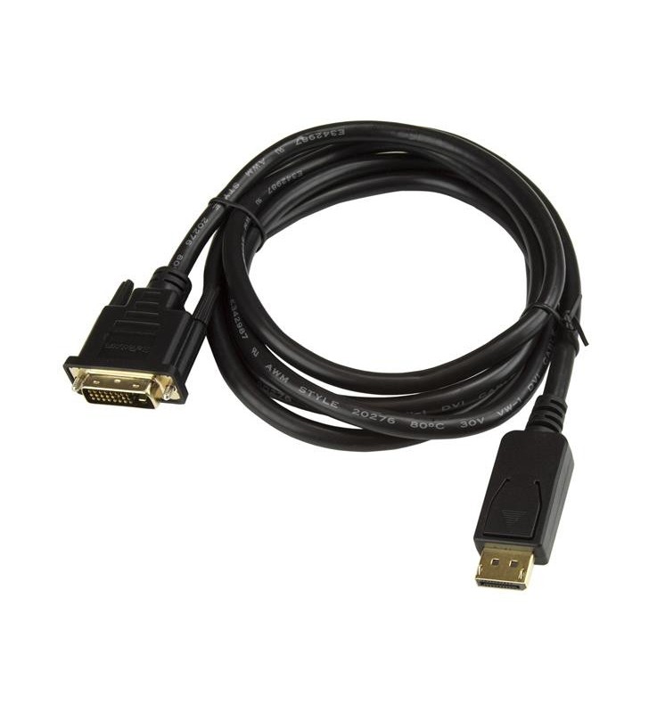 StarTech.com DP2DVI2MM6 adaptor pentru cabluri video 1,8 m DisplayPort DVI-D Negru