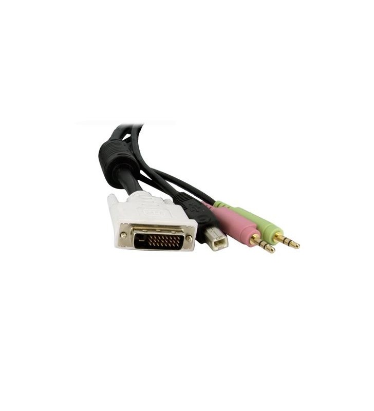 StarTech.com DVID4N1USB6 cabluri KVM 1,8 m Negru
