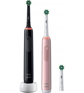 Braun Oral-B Pro 3 3900N Gift Edition, Electric Toothbrush (black/pink, incl. 2nd handpiece)