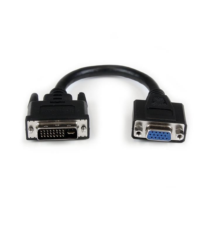 StarTech.com DVIVGAMF8IN cabluri prelungitoare cu mufe mamă/tată DVI-I VGA Negru