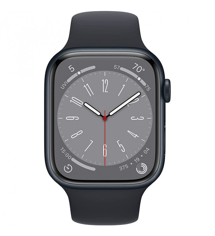 Apple Watch Series 8 GPS 45mm Aluminium Case Midnight with Sport Band Midnight