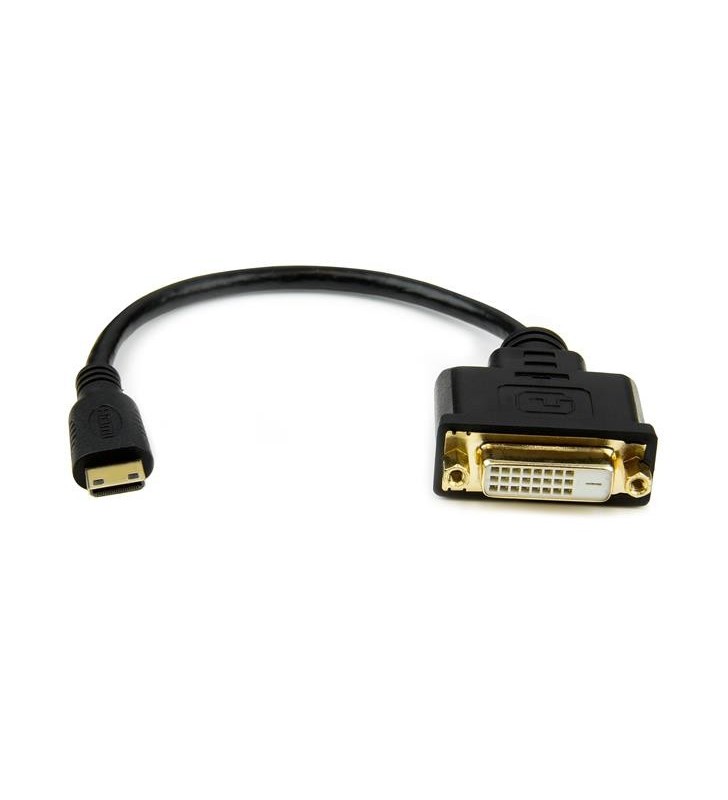 StarTech.com HDCDVIMF8IN adaptor pentru cabluri video 0,2 m Mini HDMI DVI-D Negru