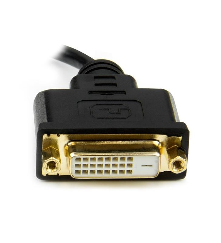 StarTech.com HDCDVIMF8IN adaptor pentru cabluri video 0,2 m Mini HDMI DVI-D Negru