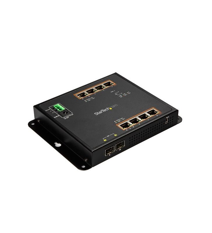 StarTech.com IES101GP2SFW switch-uri Gestionate L2 Gigabit Ethernet (10/100/1000) Negru Power over Ethernet (PoE) Suport