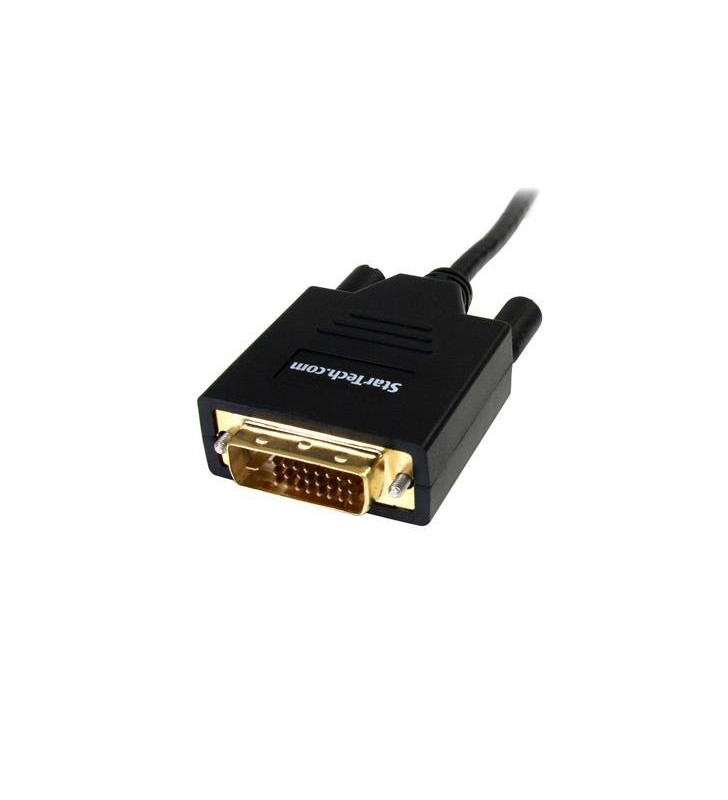StarTech.com MDP2DVIMM6 adaptor pentru cabluri video 1,8 m Mini DisplayPort DVI-D Negru