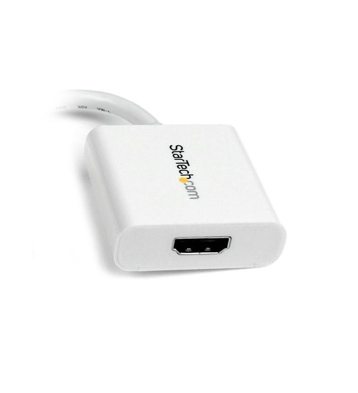 StarTech.com MDP2HDW adaptor pentru cabluri video 0,12 m Mini-DisplayPort HDMI Alb