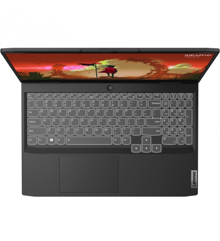 Laptop Lenovo Gaming 15.6'' IdeaPad 3 15ARH7, FHD IPS 120Hz, Procesor AMD Ryzen™ 5 6600H (16M Cache, up to 4.5 GHz), 16GB DDR5, 512GB SSD, GeForce RTX 3050 Ti 4GB, No OS, Onyx Grey