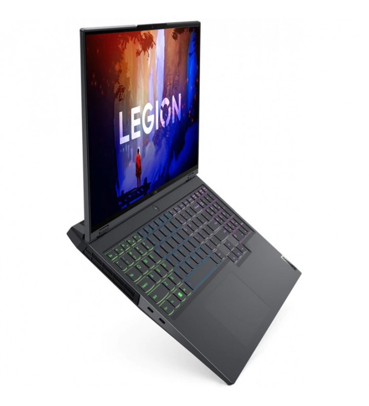 Laptop Lenovo Gaming 16'' Legion 5 Pro 16ARH7H, WQXGA IPS 165Hz G-Sync, Procesor AMD Ryzen™ 9 6900HX (16M Cache, up to 4.9 GHz), 32GB DDR5, 1TB SSD, GeForce RTX 3070 Ti 8GB, No OS, Storm Grey