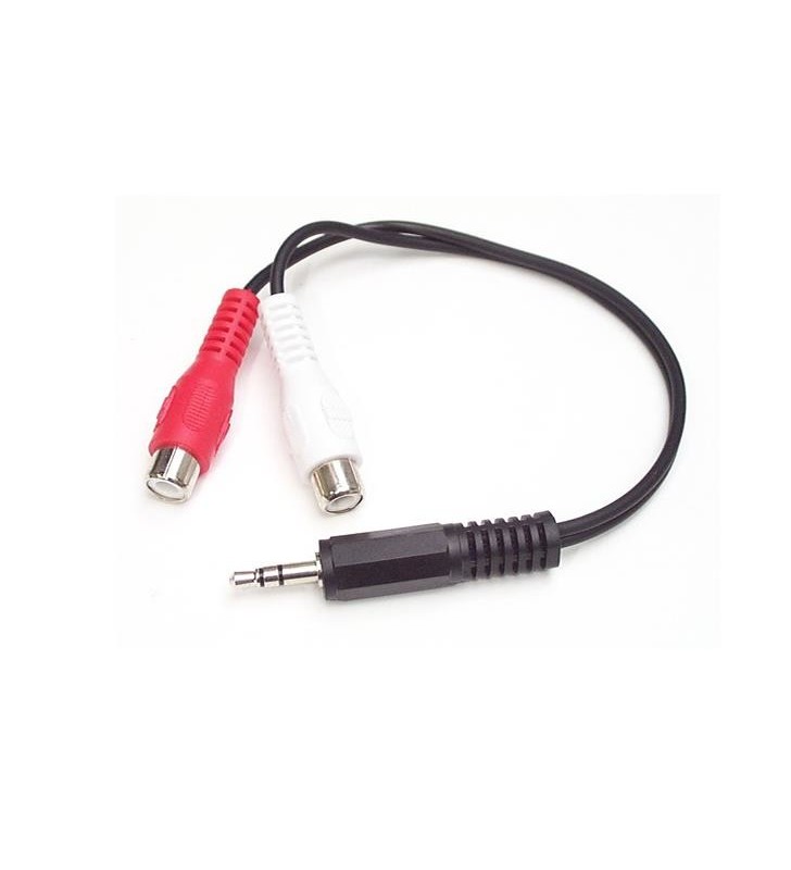 StarTech.com MUMFRCA cablu audio 0,15 m 3.5mm 2 x RCA Negru