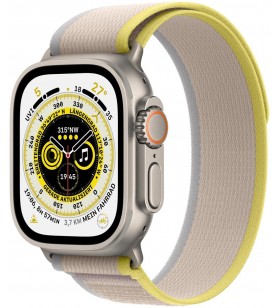 Apple Watch Ultra GPS + Cellular, 49mm Titanium Case / Yellow/Beige Trail Loop - M/L