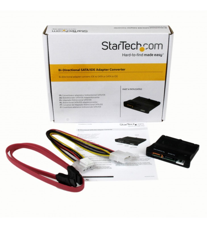 StarTech.com PATA2SATA3 cabluri prelungitoare cu mufe mamă/tată 2 x SATA Data 7 pin M/1 x IDE 40 pin F SP4 M Negru