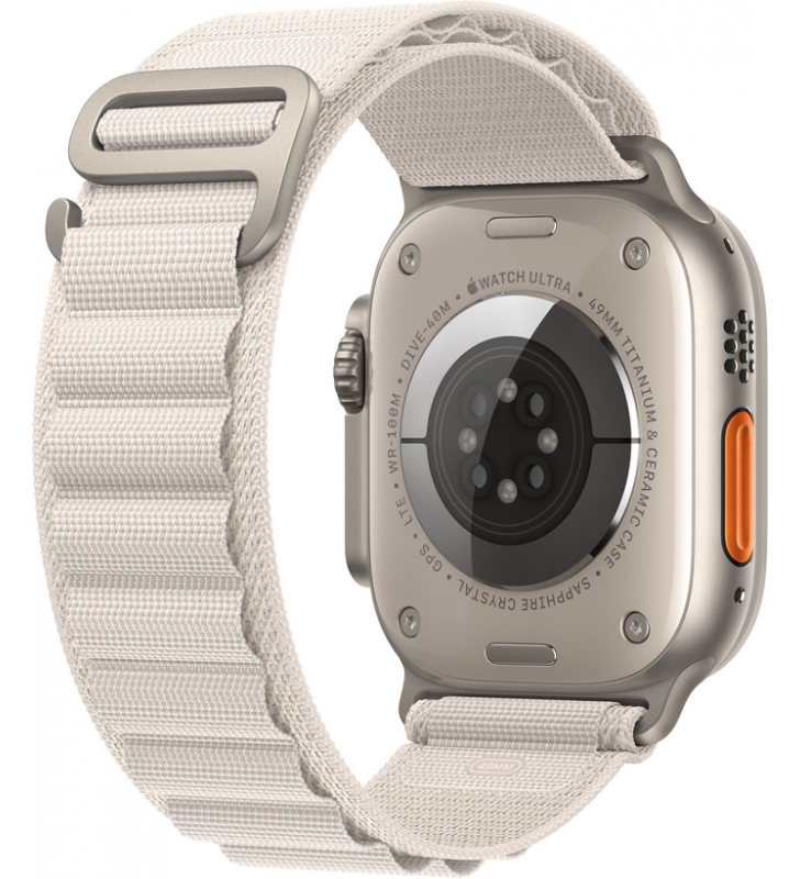 Apple Watch Ultra GPS + Cellular, 49mm Titanium Case / Starlight Alpine Loop Small