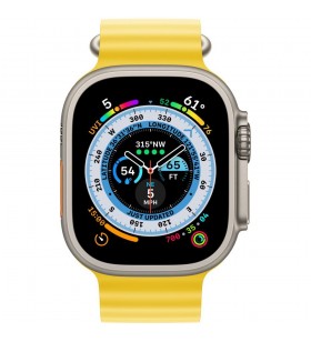 APPLE Watch Ultra GPS + Cellular, 49mm Titanium Case with Ocean Band, Yellow (MNHG3FD/A)