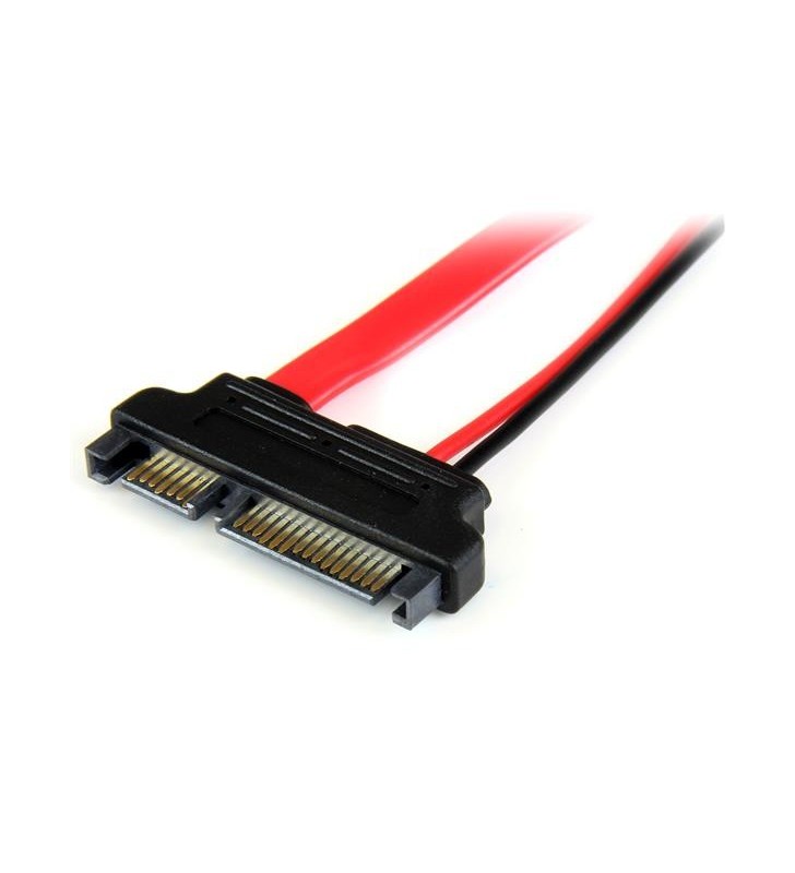 StarTech.com SATA to SATA Adapter with Power - F/M Slimline SATA 13 pin SATA 7+15 pin Roşu