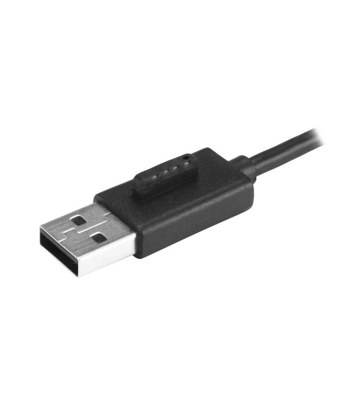 StarTech.com ST4200MINI2 hub-uri de interfață USB 2.0 480 Mbit/s Negru, Argint