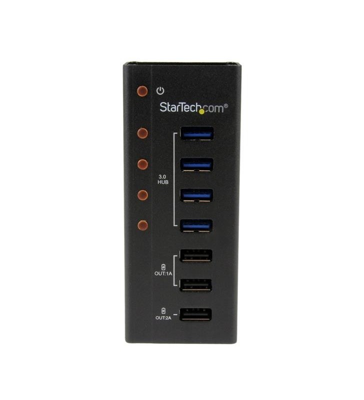 StarTech.com ST4300U3C3 hub-uri de interfață USB 3.2 Gen 1 (3.1 Gen 1) Type-B 5000 Mbit/s Negru