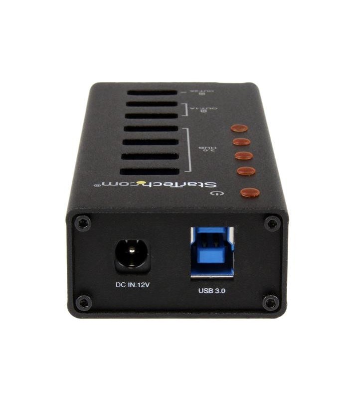 StarTech.com ST4300U3C3 hub-uri de interfață USB 3.2 Gen 1 (3.1 Gen 1) Type-B 5000 Mbit/s Negru