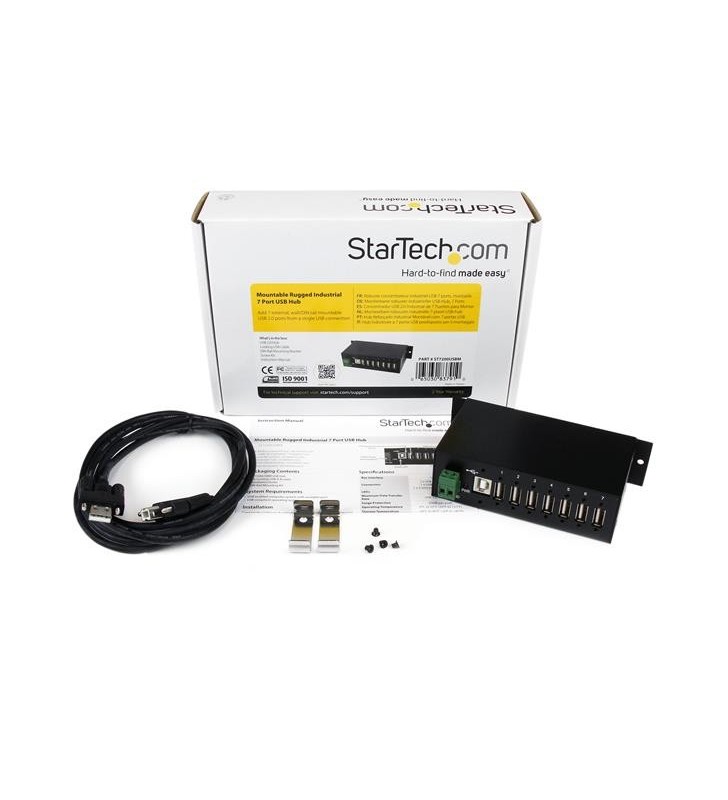 StarTech.com ST7200USBM hub-uri de interfață USB 2.0 Type-B 480 Mbit/s Negru