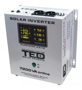 Invertor solar de la 48V la 230V 7200VA/5000W MPPT unda sinusoidala TED000316