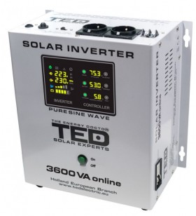 Invertor solar de la 48V la 230V 5100VA/3500W MPPT unda sinusoidala TED003898
