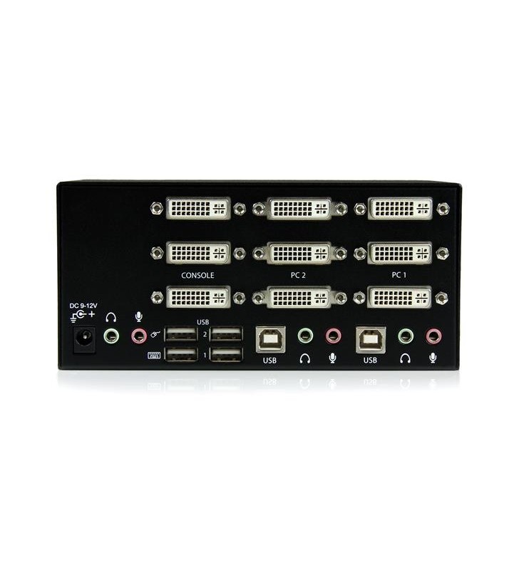 StarTech.com SV231TDVIUA switch-uri pentru tastatură, mouse și monitor (KVM) Negru